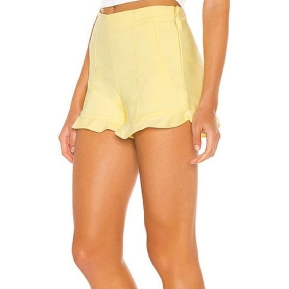 1. State Ruffle Hem Short Yellow Honeysuckle Size 10 - Picture 3 of 8